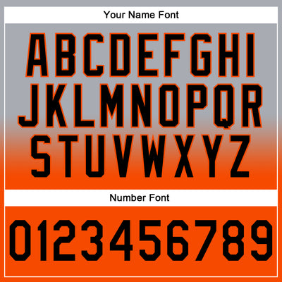 Custom Stitched Gray Black-Orange Fade Fashion Sports Pullover Sweatshirt Hoodie