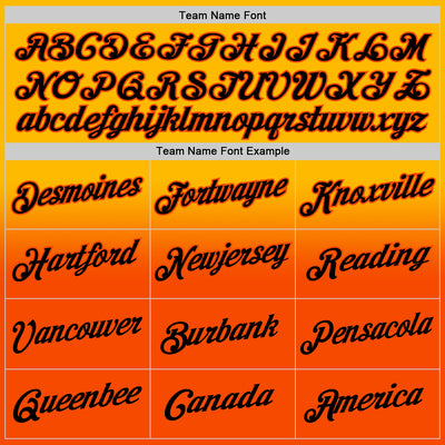 Custom Stitched Gold Black-Orange Fade Fashion Sports Pullover Sweatshirt Hoodie