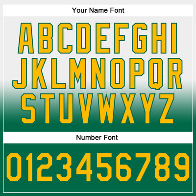 Custom Stitched White Gold-Kelly Green Fade Fashion Sports Pullover Sweatshirt Hoodie