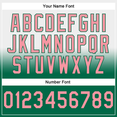 Custom Stitched White Medium Pink-Kelly Green Fade Fashion Sports Pullover Sweatshirt Hoodie