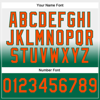 Custom Stitched White Orange-Kelly Green Fade Fashion Sports Pullover Sweatshirt Hoodie