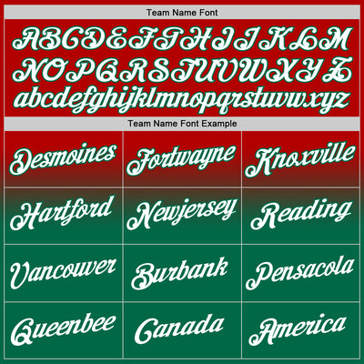 Custom Stitched Red White-Kelly Green Fade Fashion Sports Pullover Sweatshirt Hoodie