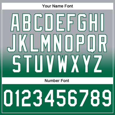 Custom Stitched Gray White-Kelly Green Fade Fashion Sports Pullover Sweatshirt Hoodie