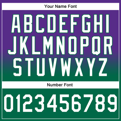 Custom Stitched Purple White-Kelly Green Fade Fashion Sports Pullover Sweatshirt Hoodie