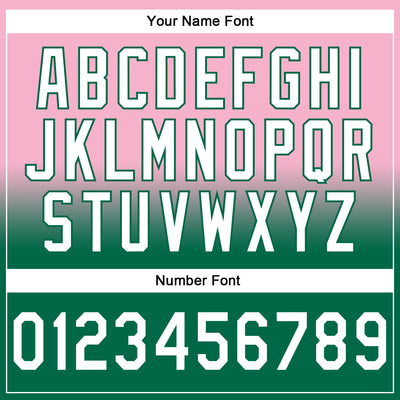 Custom Stitched Light Pink White-Kelly Green Fade Fashion Sports Pullover Sweatshirt Hoodie