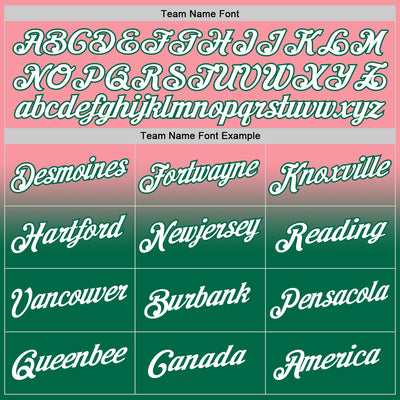 Custom Stitched Medium Pink White-Kelly Green Fade Fashion Sports Pullover Sweatshirt Hoodie