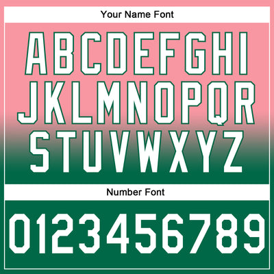 Custom Stitched Medium Pink White-Kelly Green Fade Fashion Sports Pullover Sweatshirt Hoodie