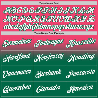 Custom Stitched Neon Pink White-Kelly Green Fade Fashion Sports Pullover Sweatshirt Hoodie