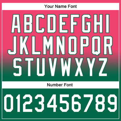 Custom Stitched Neon Pink White-Kelly Green Fade Fashion Sports Pullover Sweatshirt Hoodie