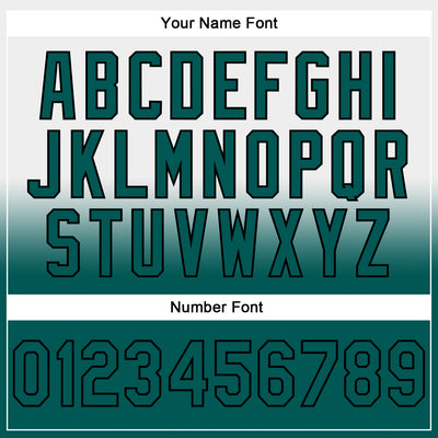 Custom Stitched White Midnight Green-Black Fade Fashion Sports Pullover Sweatshirt Hoodie