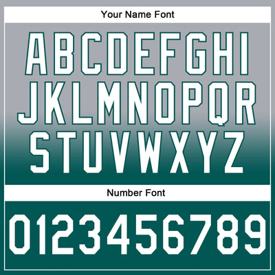 Custom Stitched Gray White-Midnight Green Fade Fashion Sports Pullover Sweatshirt Hoodie