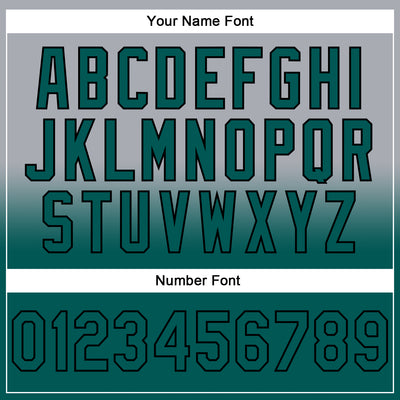 Custom Stitched Gray Midnight Green-Black Fade Fashion Sports Pullover Sweatshirt Hoodie