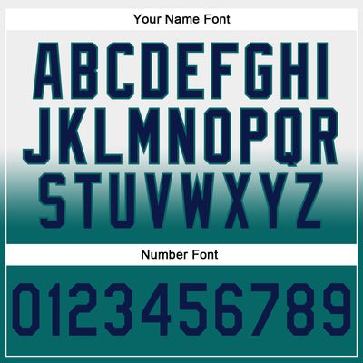 Custom Stitched White Navy-Teal Fade Fashion Sports Pullover Sweatshirt Hoodie