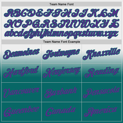 Custom Stitched White Purple-Teal Fade Fashion Sports Pullover Sweatshirt Hoodie