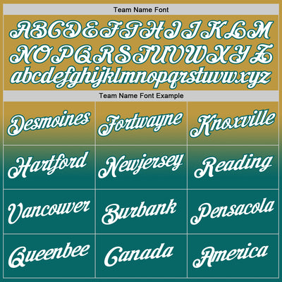 Custom Stitched Old Gold White-Teal Fade Fashion Sports Pullover Sweatshirt Hoodie