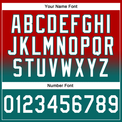 Custom Stitched Red White-Teal Fade Fashion Sports Pullover Sweatshirt Hoodie