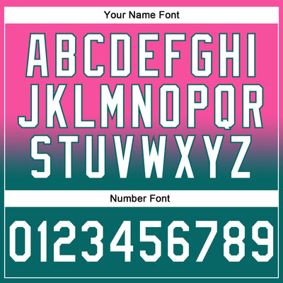 Custom Stitched Pink White-Teal Fade Fashion Sports Pullover Sweatshirt Hoodie