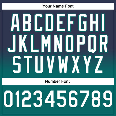 Custom Stitched Navy White-Teal Fade Fashion Sports Pullover Sweatshirt Hoodie