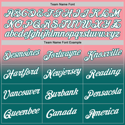 Custom Stitched Medium Pink White-Teal Fade Fashion Sports Pullover Sweatshirt Hoodie