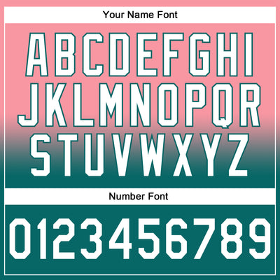 Custom Stitched Medium Pink White-Teal Fade Fashion Sports Pullover Sweatshirt Hoodie