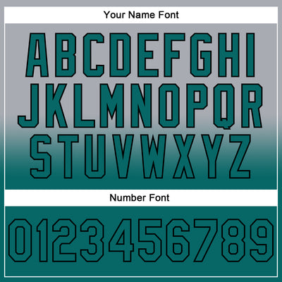 Custom Stitched Gray Teal-Black Fade Fashion Sports Pullover Sweatshirt Hoodie