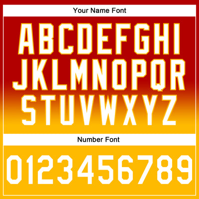 Custom Stitched Red White-Gold Fade Fashion Sports Pullover Sweatshirt Hoodie