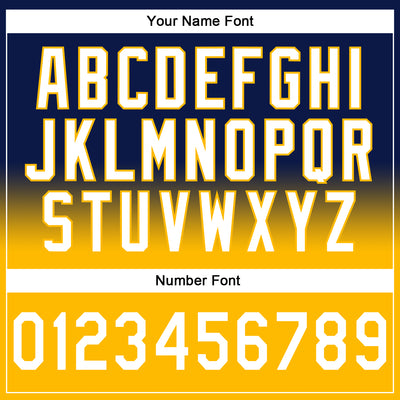 Custom Stitched Navy White-Gold Fade Fashion Sports Pullover Sweatshirt Hoodie