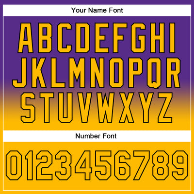 Custom Stitched Purple Gold-Black Fade Fashion Sports Pullover Sweatshirt Hoodie