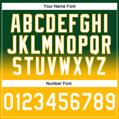 Custom Stitched Green White-Gold Fade Fashion Sports Pullover Sweatshirt Hoodie