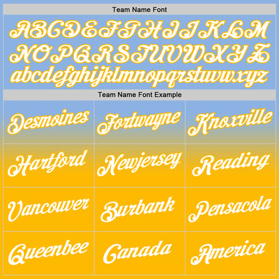 Custom Stitched Light Blue White-Gold Fade Fashion Sports Pullover Sweatshirt Hoodie