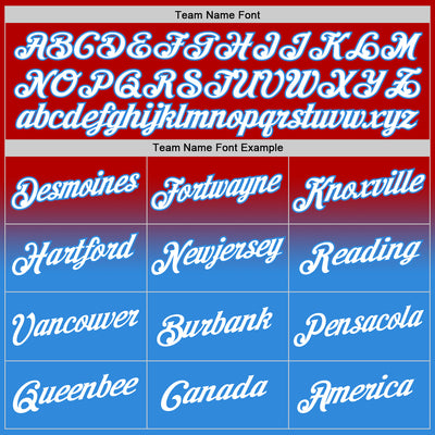 Custom Stitched Red White-Powder Blue Fade Fashion Sports Pullover Sweatshirt Hoodie