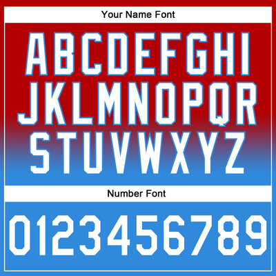 Custom Stitched Red White-Powder Blue Fade Fashion Sports Pullover Sweatshirt Hoodie