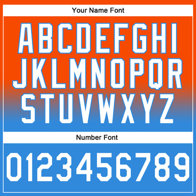 Custom Stitched Orange White-Powder Blue Fade Fashion Sports Pullover Sweatshirt Hoodie