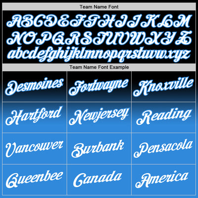 Custom Stitched Black White-Powder Blue Fade Fashion Sports Pullover Sweatshirt Hoodie