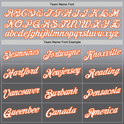 Custom Stitched Gray White Steel Gray-Orange Fade Fashion Sports Pullover Sweatshirt Hoodie