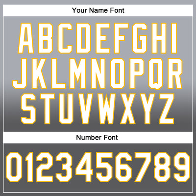 Custom Stitched Gray White Steel Gray-Gold Fade Fashion Sports Pullover Sweatshirt Hoodie