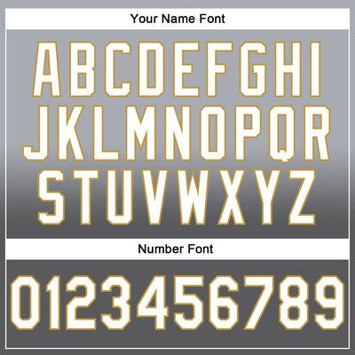 Custom Stitched Gray White Steel Gray-Old Gold Fade Fashion Sports Pullover Sweatshirt Hoodie