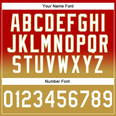 Custom Stitched Red White-Old Gold Fade Fashion Sports Pullover Sweatshirt Hoodie