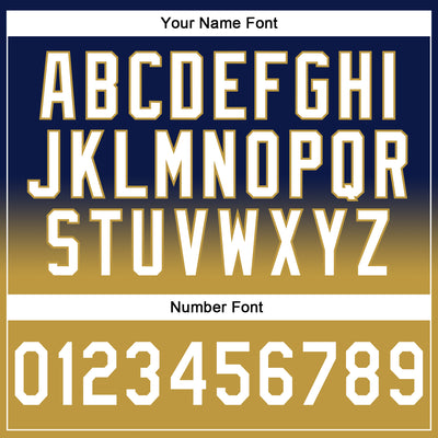 Custom Stitched Navy White-Old Gold Fade Fashion Sports Pullover Sweatshirt Hoodie