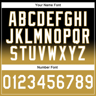 Custom Stitched Black White-Old Gold Fade Fashion Sports Pullover Sweatshirt Hoodie