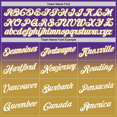 Custom Stitched Purple White-Old Gold Fade Fashion Sports Pullover Sweatshirt Hoodie