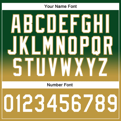 Custom Stitched Green White-Old Gold Fade Fashion Sports Pullover Sweatshirt Hoodie