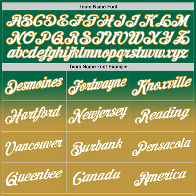 Custom Stitched Kelly Green White-Old Gold Fade Fashion Sports Pullover Sweatshirt Hoodie