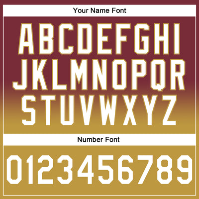 Custom Stitched Burgundy White-Old Gold Fade Fashion Sports Pullover Sweatshirt Hoodie