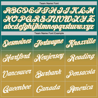 Custom Stitched Teal White-Old Gold Fade Fashion Sports Pullover Sweatshirt Hoodie