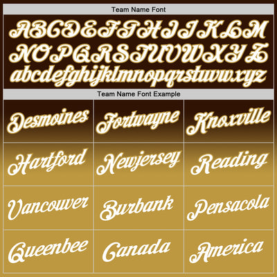 Custom Stitched Brown White-Old Gold Fade Fashion Sports Pullover Sweatshirt Hoodie