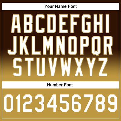 Custom Stitched Brown White-Old Gold Fade Fashion Sports Pullover Sweatshirt Hoodie