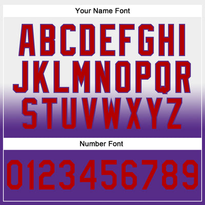 Custom Stitched White Red-Purple Fade Fashion Sports Pullover Sweatshirt Hoodie