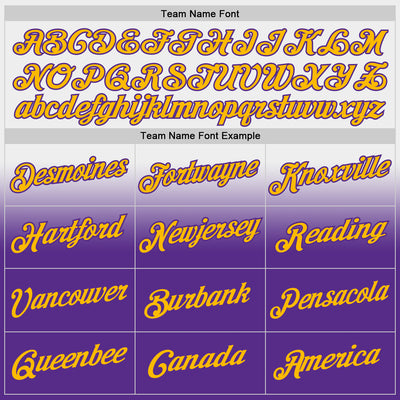 Custom Stitched White Gold-Purple Fade Fashion Sports Pullover Sweatshirt Hoodie