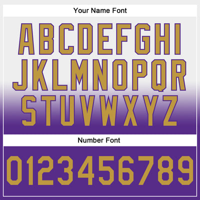 Custom Stitched White Old Gold-Purple Fade Fashion Sports Pullover Sweatshirt Hoodie